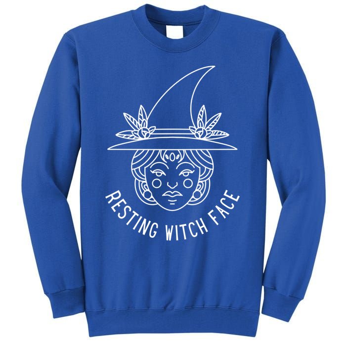 Resting Witch Face: Minimalist Witch Design Gift Tall Sweatshirt