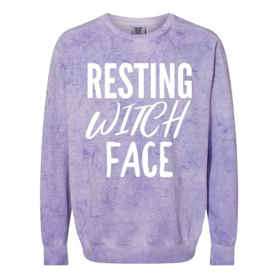 Resting Witch Face Funny Halloween Funny Gift Colorblast Crewneck Sweatshirt