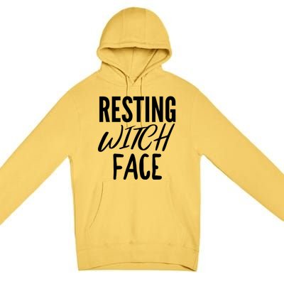 Resting Witch Face Funny Halloween Funny Gift Premium Pullover Hoodie