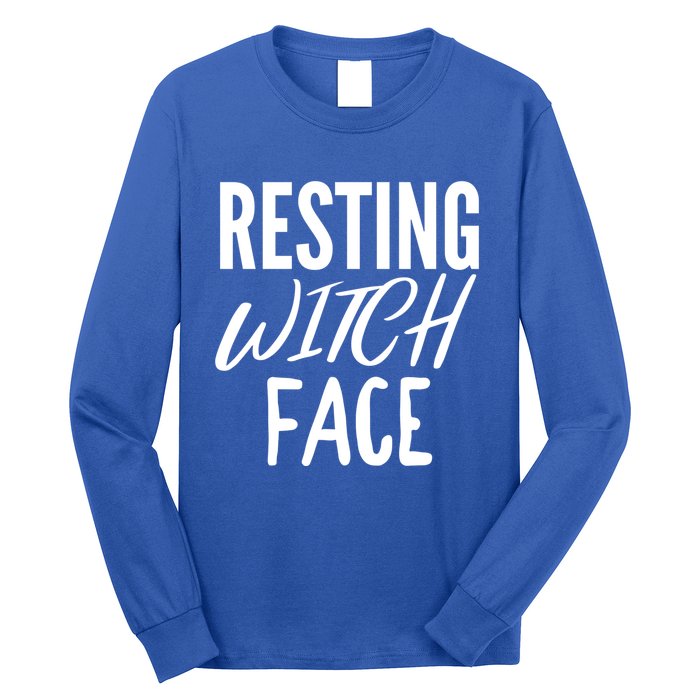 Resting Witch Face Funny Halloween Funny Gift Long Sleeve Shirt