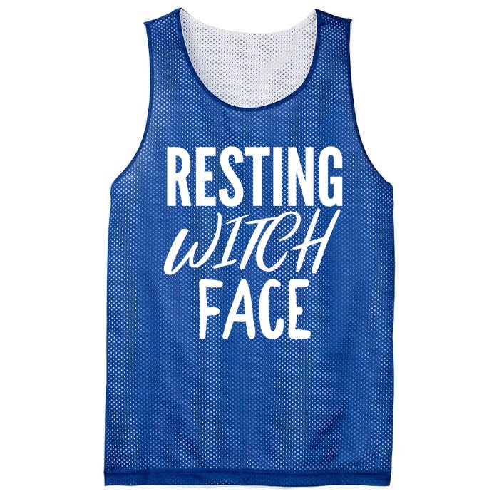 Resting Witch Face Funny Halloween Funny Gift Mesh Reversible Basketball Jersey Tank