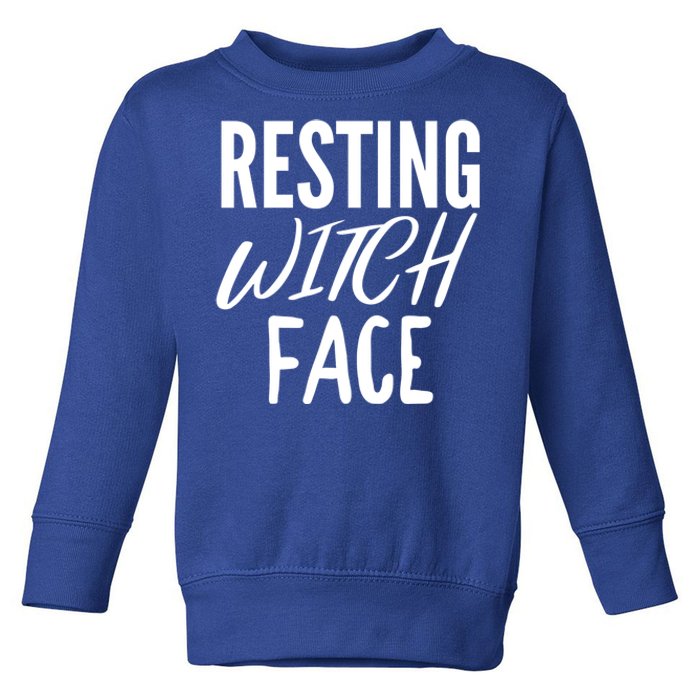 Resting Witch Face Funny Halloween Funny Gift Toddler Sweatshirt