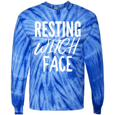 Resting Witch Face Funny Halloween Funny Gift Tie-Dye Long Sleeve Shirt