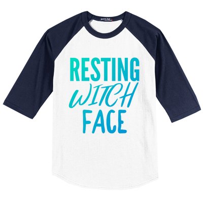 Resting Witch Face Funny Halloween Funny Gift Baseball Sleeve Shirt