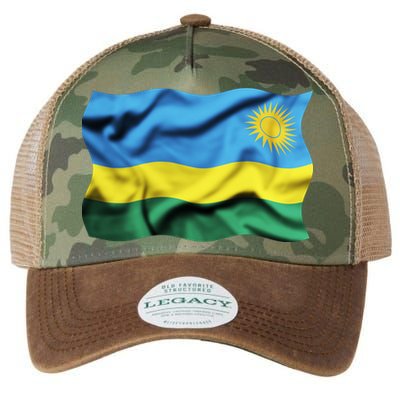 Rwanda Wavey Flag Legacy Tie Dye Trucker Hat