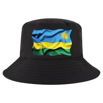 Rwanda Wavey Flag Cool Comfort Performance Bucket Hat