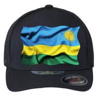 Rwanda Wavey Flag Flexfit Unipanel Trucker Cap