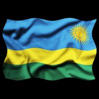 Rwanda Wavey Flag Flexfit Unipanel Trucker Cap