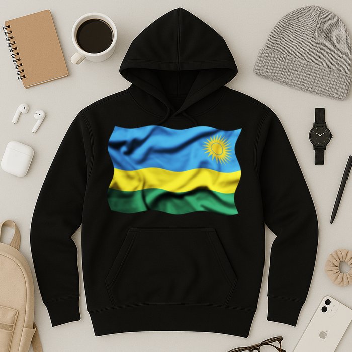 Rwanda Wavey Flag Hoodie