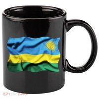 Rwanda Wavey Flag 11oz C Handle Ceramic Mug