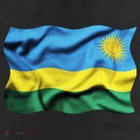 Rwanda Wavey Flag 11oz C Handle Ceramic Mug
