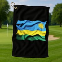 Rwanda Wavey Flag Golf Towel