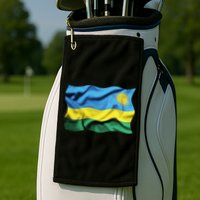 Rwanda Wavey Flag Golf Towel