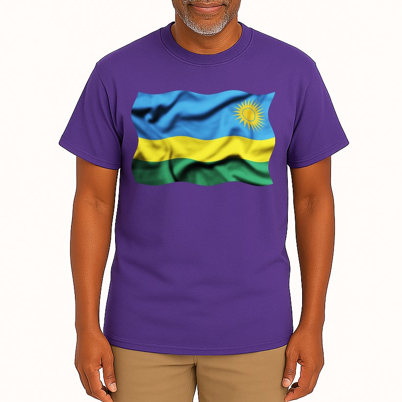 Rwanda Wavey Flag Tall T-Shirt