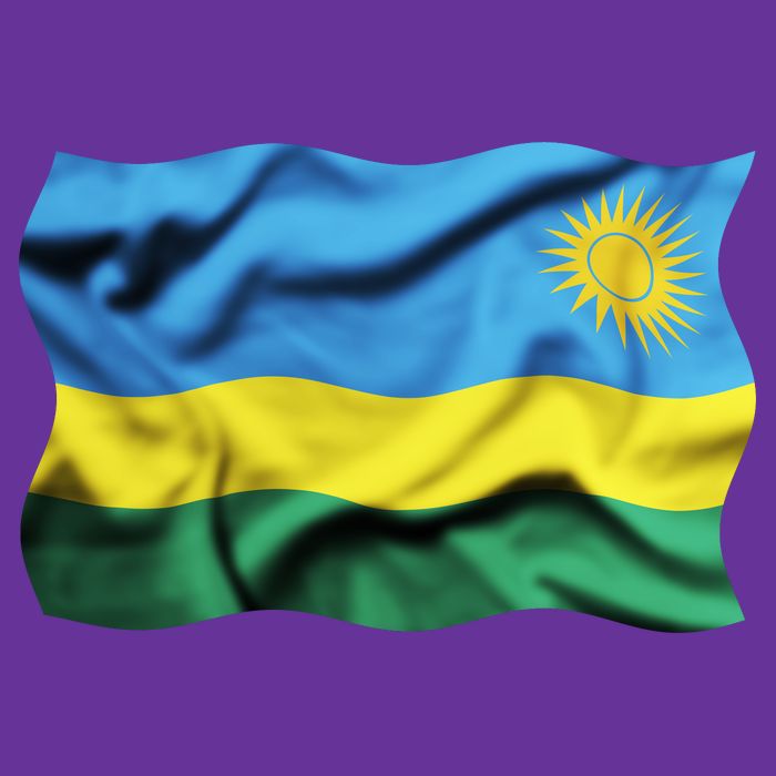 Rwanda Wavey Flag Tall T-Shirt
