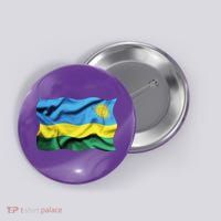 Rwanda Wavey Flag Button