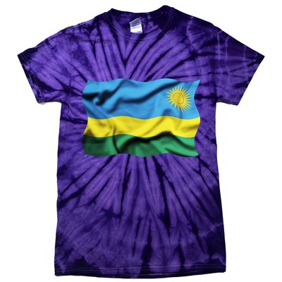 Rwanda Wavey Flag Tie-Dye T-Shirt