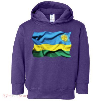 Rwanda Wavey Flag Toddler Hoodie