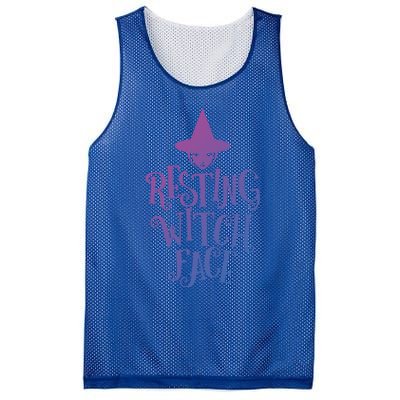 Resting Witch Face Funny Halloween Cool Gift Mesh Reversible Basketball Jersey Tank