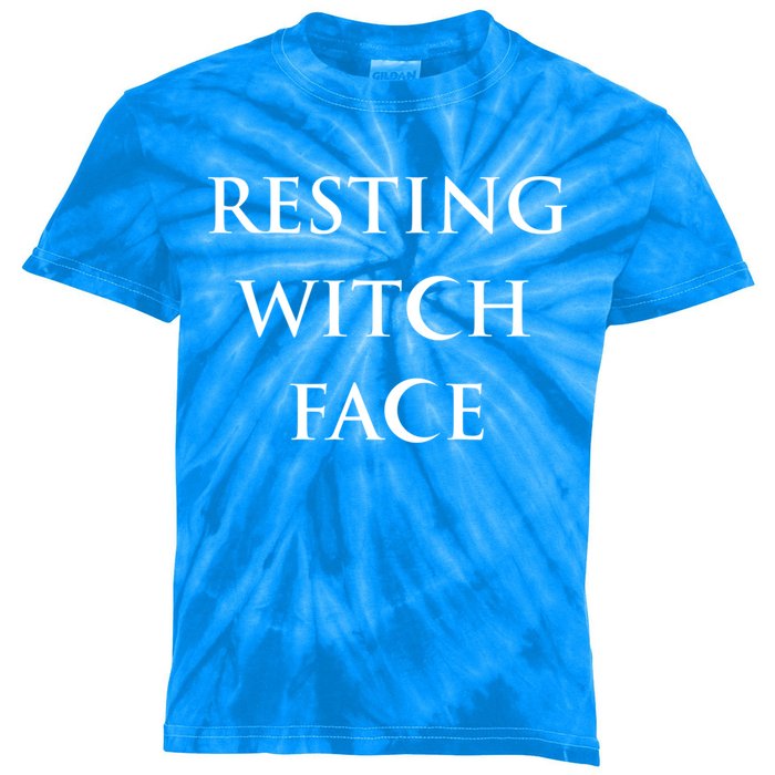 Resting Witch Face Gothic Wiccan Great Gift Kids Tie-Dye T-Shirt