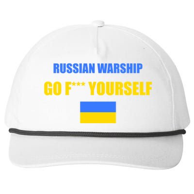 Russian Warship Go F Yourself Ukraine Support Strong Peace Snapback Five-Panel Rope Hat