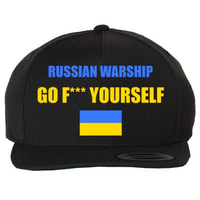 Russian Warship Go F Yourself Ukraine Support Strong Peace Wool Snapback Cap