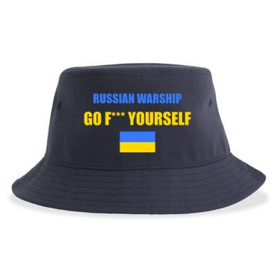 Russian Warship Go F Yourself Ukraine Support Strong Peace Sustainable Bucket Hat