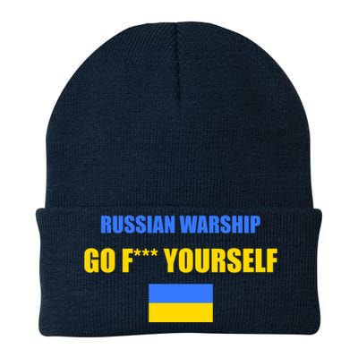 Russian Warship Go F Yourself Ukraine Support Strong Peace Knit Cap Winter Beanie