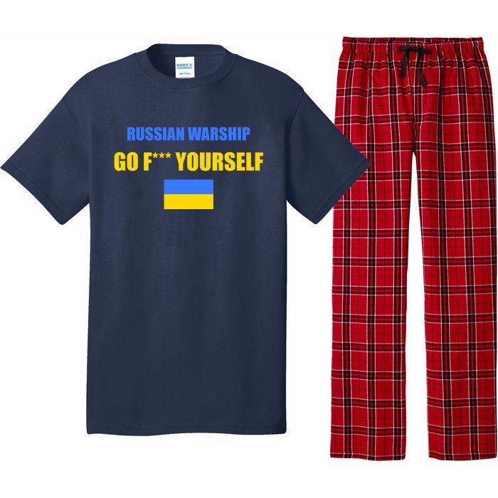 Russian Warship Go F Yourself Ukraine Support Strong Peace Pajama Set