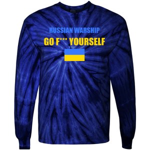 Russian Warship Go F Yourself Ukraine Support Strong Peace Tie-Dye Long Sleeve Shirt