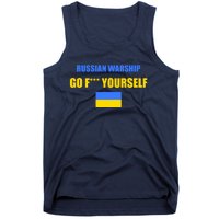 Russian Warship Go F Yourself Ukraine Support Strong Peace Tank Top