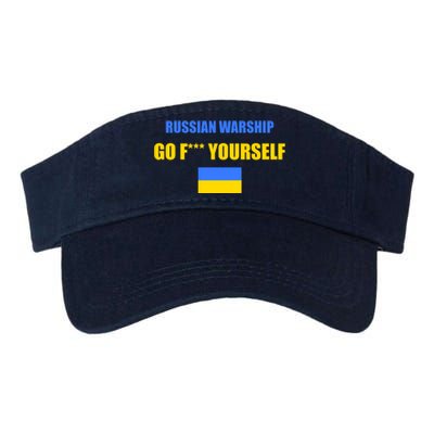 Russian Warship Go F Yourself Ukraine Support Strong Peace Valucap Bio-Washed Visor