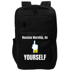 Russian Warship Go F**K Yourself Middle Finger Ukraine Impact Tech Backpack