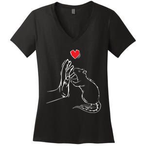 Rat Women Girl Boy Women's V-Neck T-Shirt