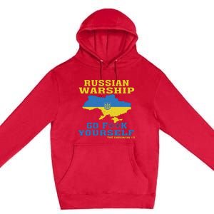 Russian Warship Go F Yourself Premium Pullover Hoodie