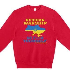 Russian Warship Go F Yourself Premium Crewneck Sweatshirt