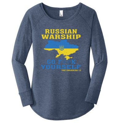 Russian Warship Go F Yourself Women's Perfect Tri Tunic Long Sleeve Shirt