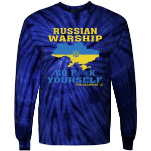 Russian Warship Go F Yourself Tie-Dye Long Sleeve Shirt