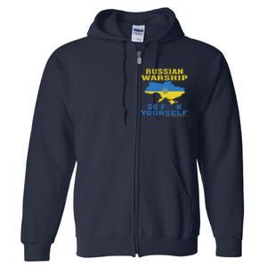 Russian Warship Go F Yourself Full Zip Hoodie