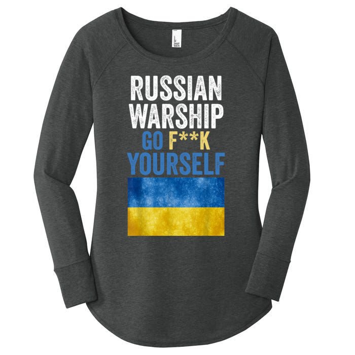 Russian Warship Go F Yourself, Russian Warship Go Fuck Yourself Women's Perfect Tri Tunic Long Sleeve Shirt