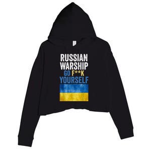 Russian Warship Go F Yourself, Russian Warship Go Fuck Yourself Crop Fleece Hoodie