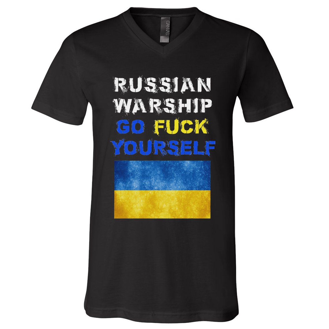 Russian Warship Go F Yourself V-Neck T-Shirt