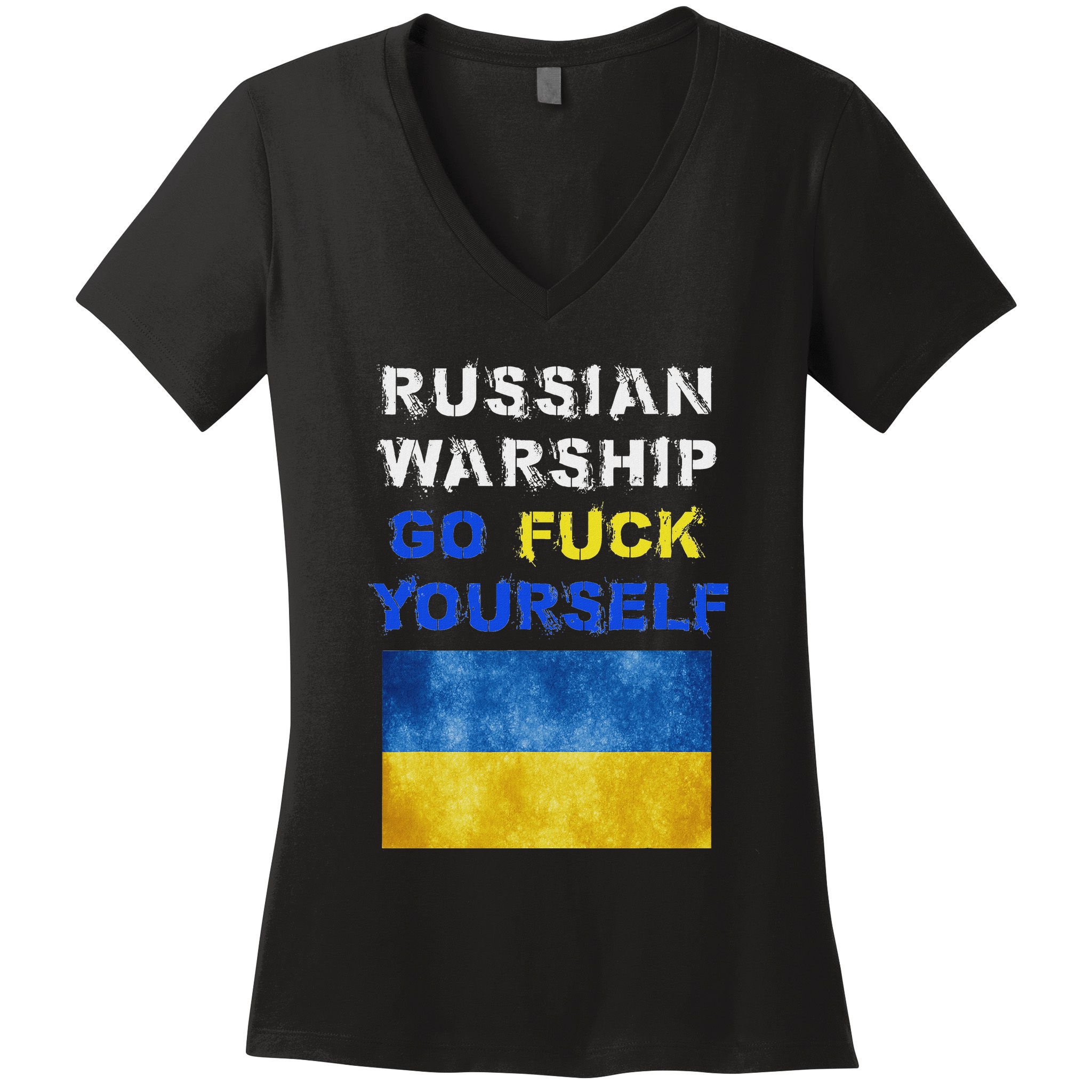 Russian Warship Go F Yourself Women's V-Neck T-Shirt