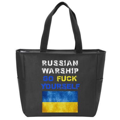 Russian Warship Go F Yourself Zip Tote Bag