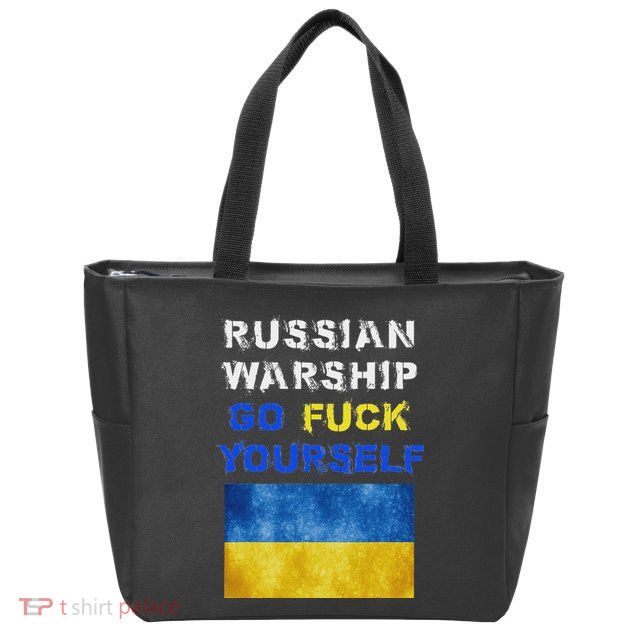Russian Warship Go F Yourself Zip Tote Bag