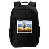 Russian Warship Go F Yourself Ukraine Postage Stamp Ukrainian Pride Daily Commute Backpack