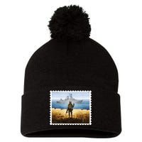 Russian Warship Go F Yourself Ukraine Postage Stamp Ukrainian Pride Pom Pom 12in Knit Beanie