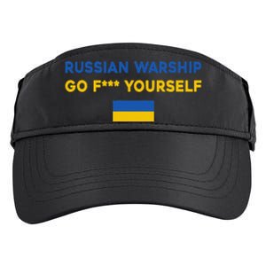 Russian Warship Go F Yourself Adult Drive Performance Visor