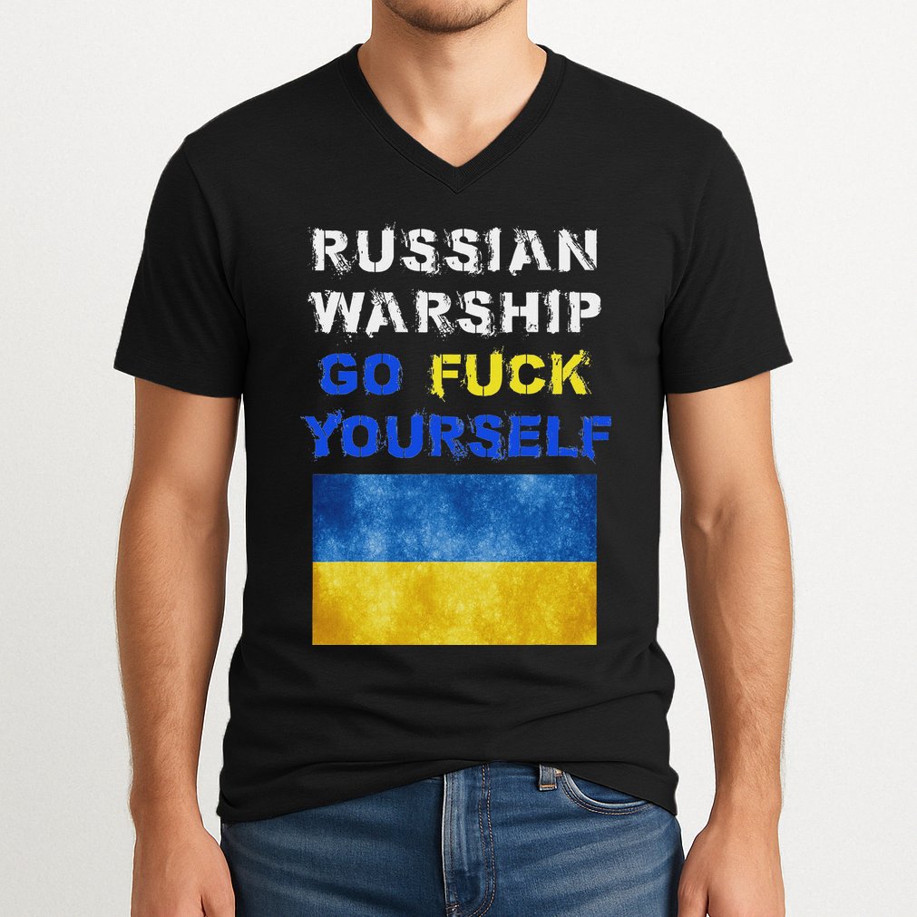 Russian Warship Go F Yourself V-Neck T-Shirt