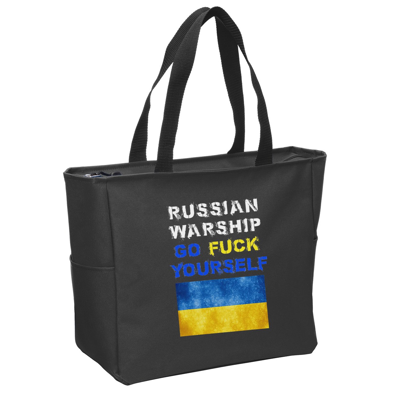 Russian Warship Go F Yourself Zip Tote Bag